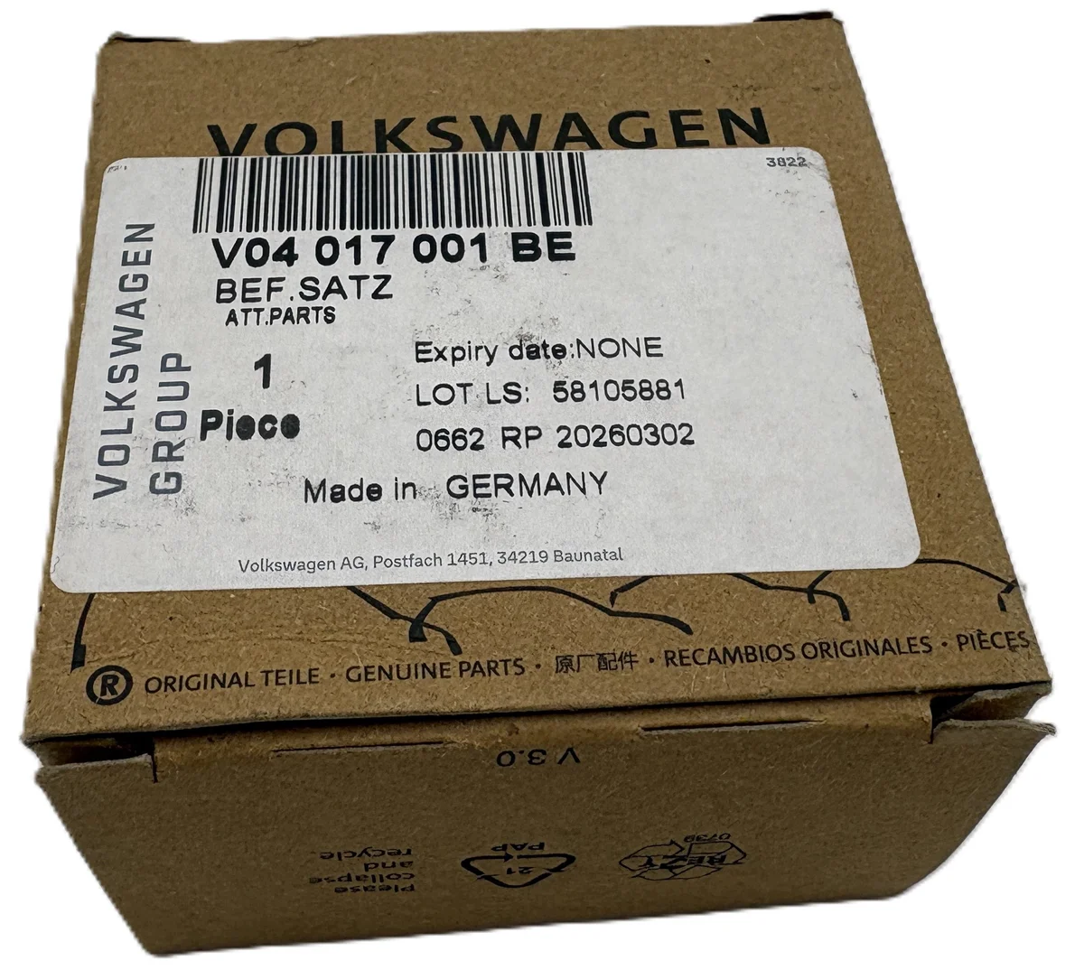 Kit fixation passage roue AUDI A5 V04017001BE