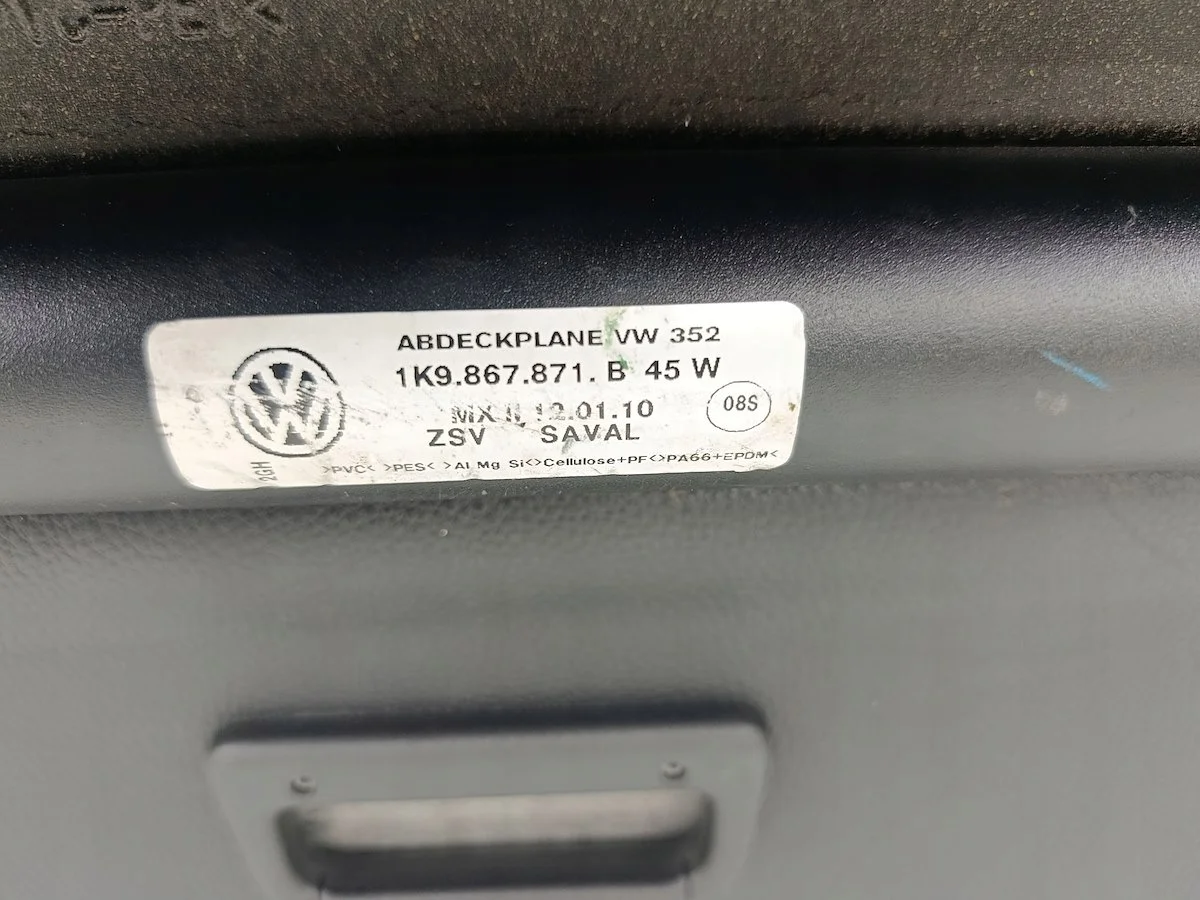 Rollo Kofferraum VW Golf V Kombi 1K9867871B image 8