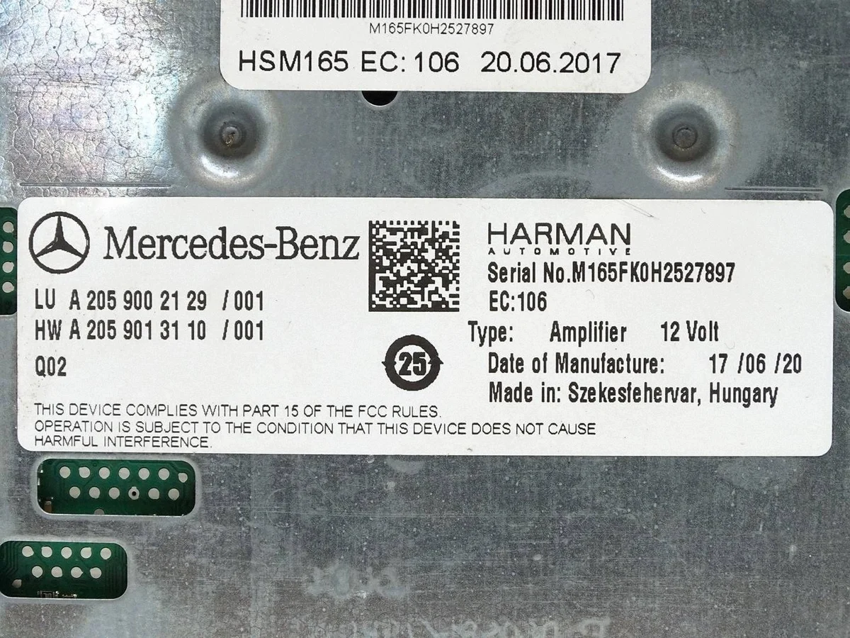 Radio Versterker Module Mercedes C W205 WAH47491 image 4