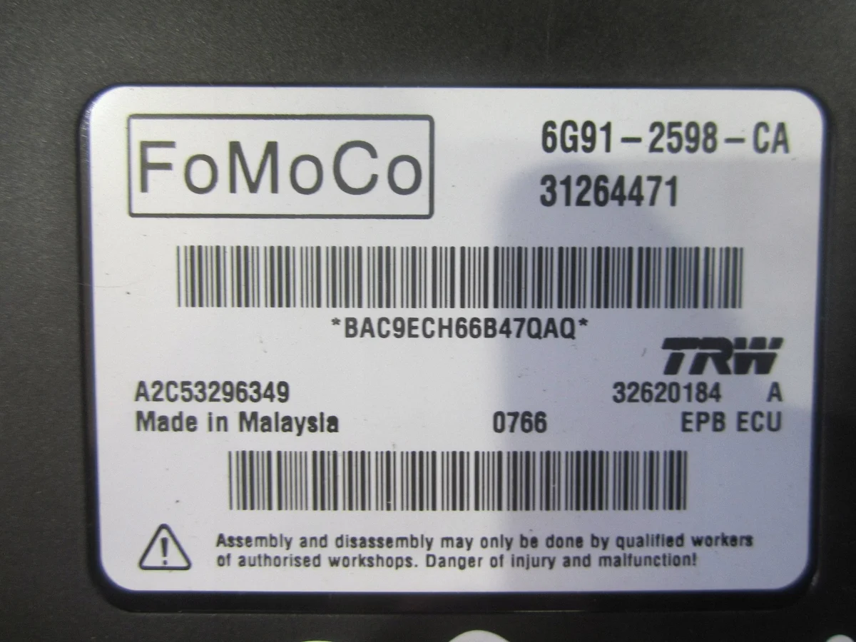 Volvo XC60 2009 Handbromsmodul 6G912598CA image 4