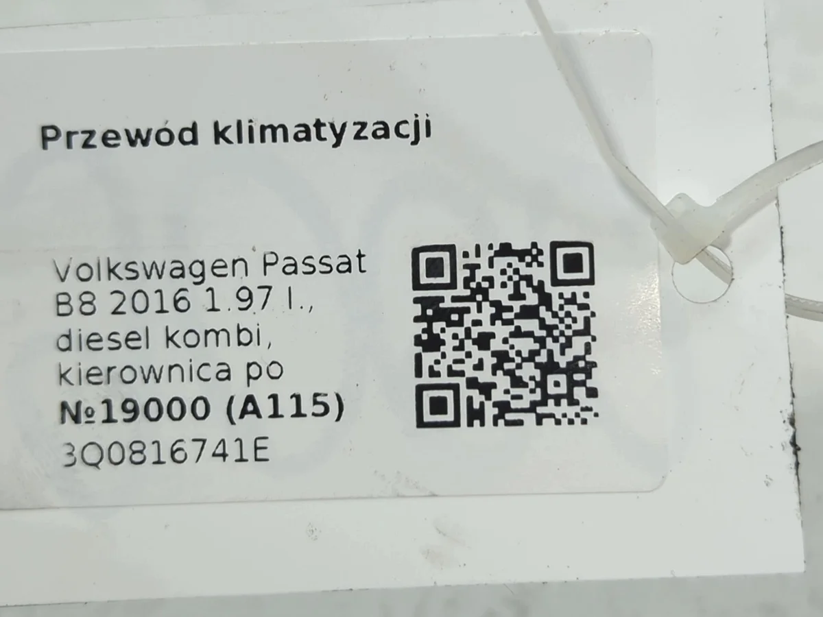 Klimaanlagenleitung VW Passat B8 3Q0816741E image 7