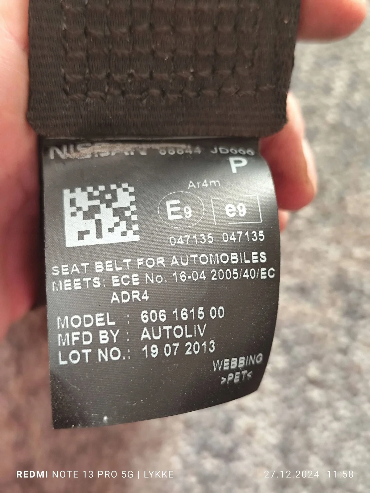 Cinturón Seguridad Trasero Nissan Qashqai image 10