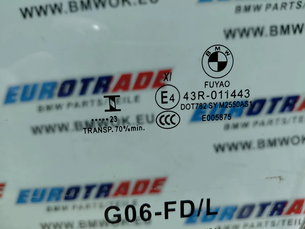 BMW X6 G06 F96 Vetro Porta Sinistra Anteriore