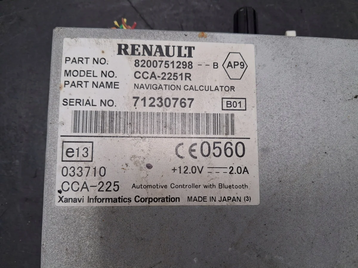 Renault Scenic II GPS Navigation Reader 8200751298 image 3