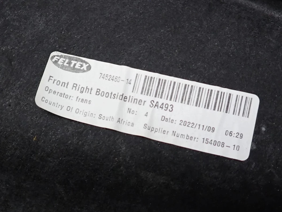 Panneau latéral coffre BMW X3 G01 7452460 image 3