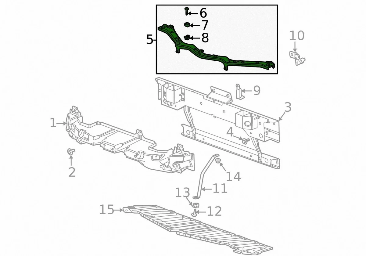 Chevrolet Corvette C8 etupuskurin vahvike 86777931 image 10