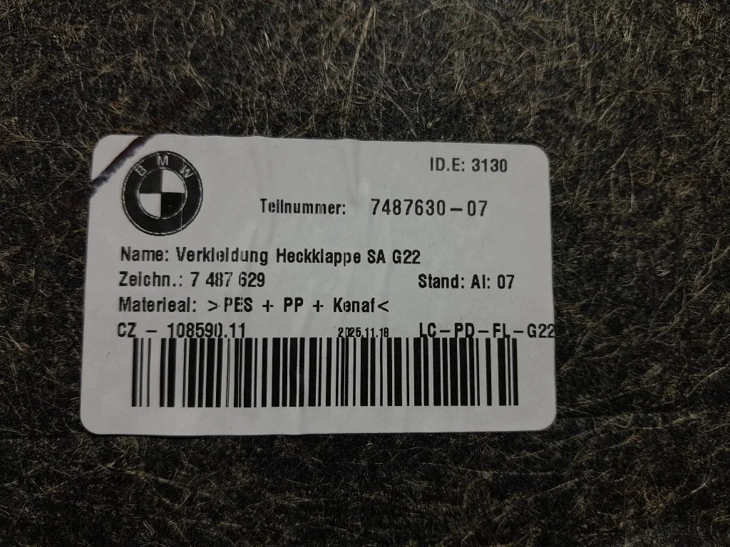 BMW M4 G82 G22 LCI 24 Kofferraumverkleidung 7487630 image 6