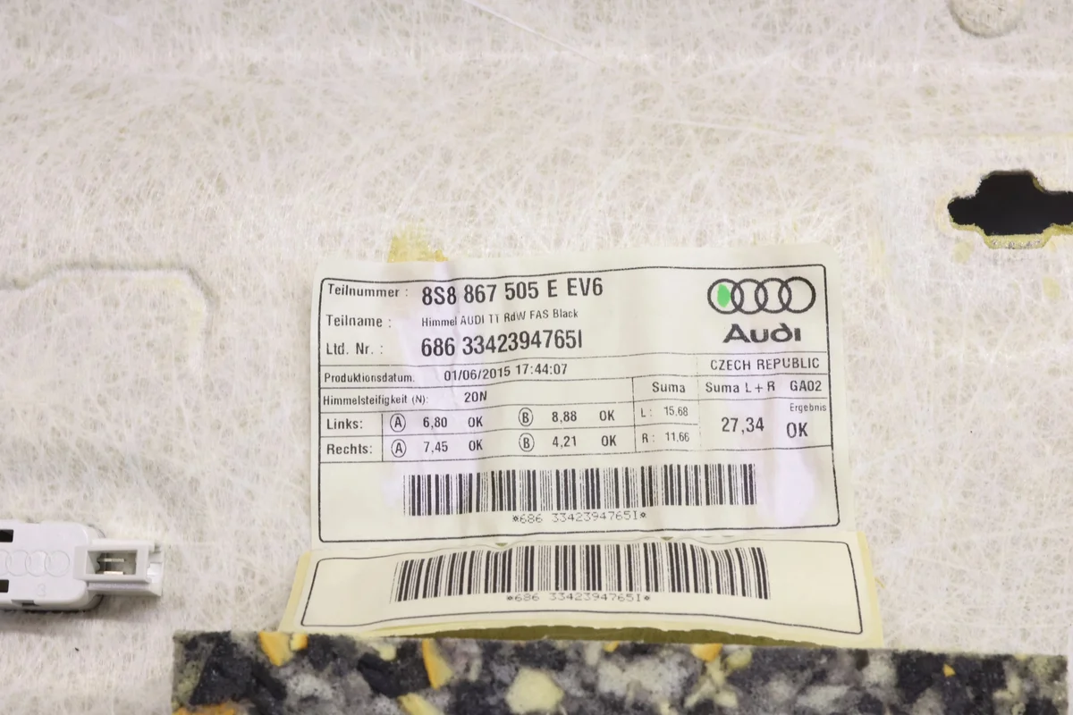 Audi TT 8S Forro de Teto S-Line 8S8867505E image 3