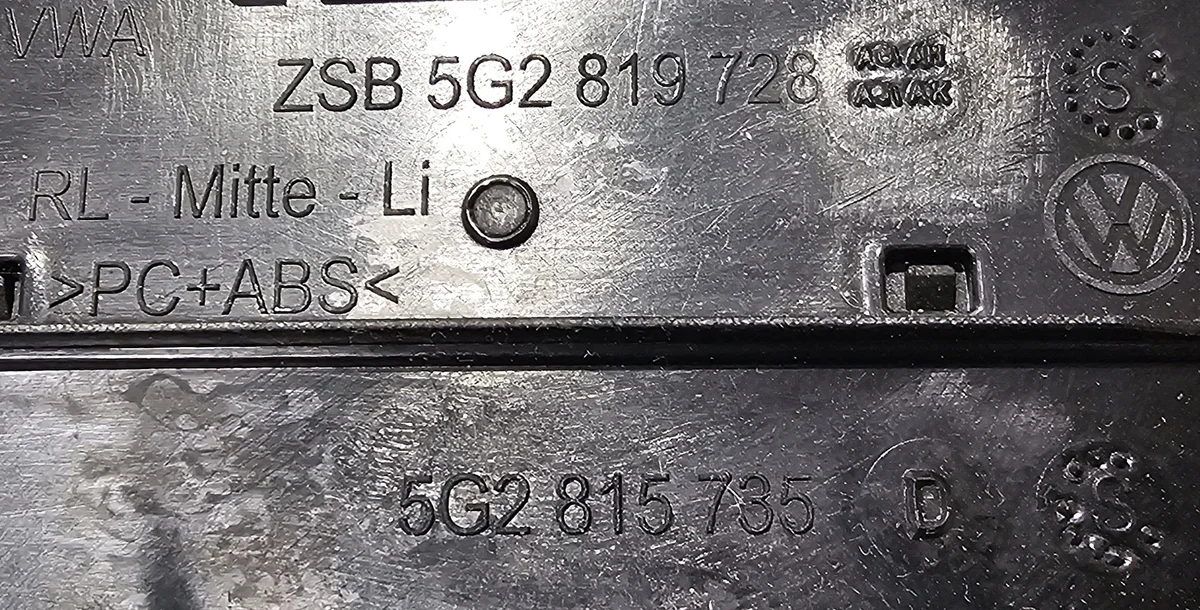 VW Golf VII Lüftungsgitter Mittelkonsole Gebraucht image 7