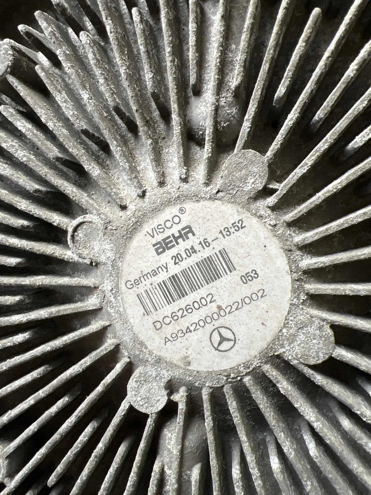 Mercedes Atego Euro 6 Visco Fan A93442000022