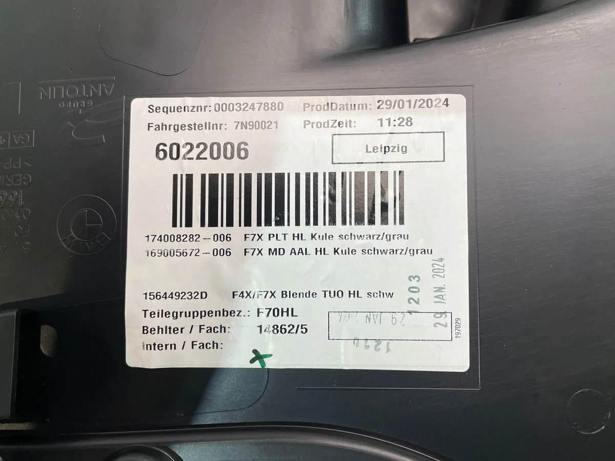 Panneau porte arrière gauche BMW 1 F70 image 6