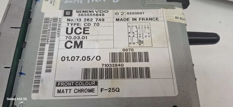 Radio Opel Zafira B 13262749 image 10