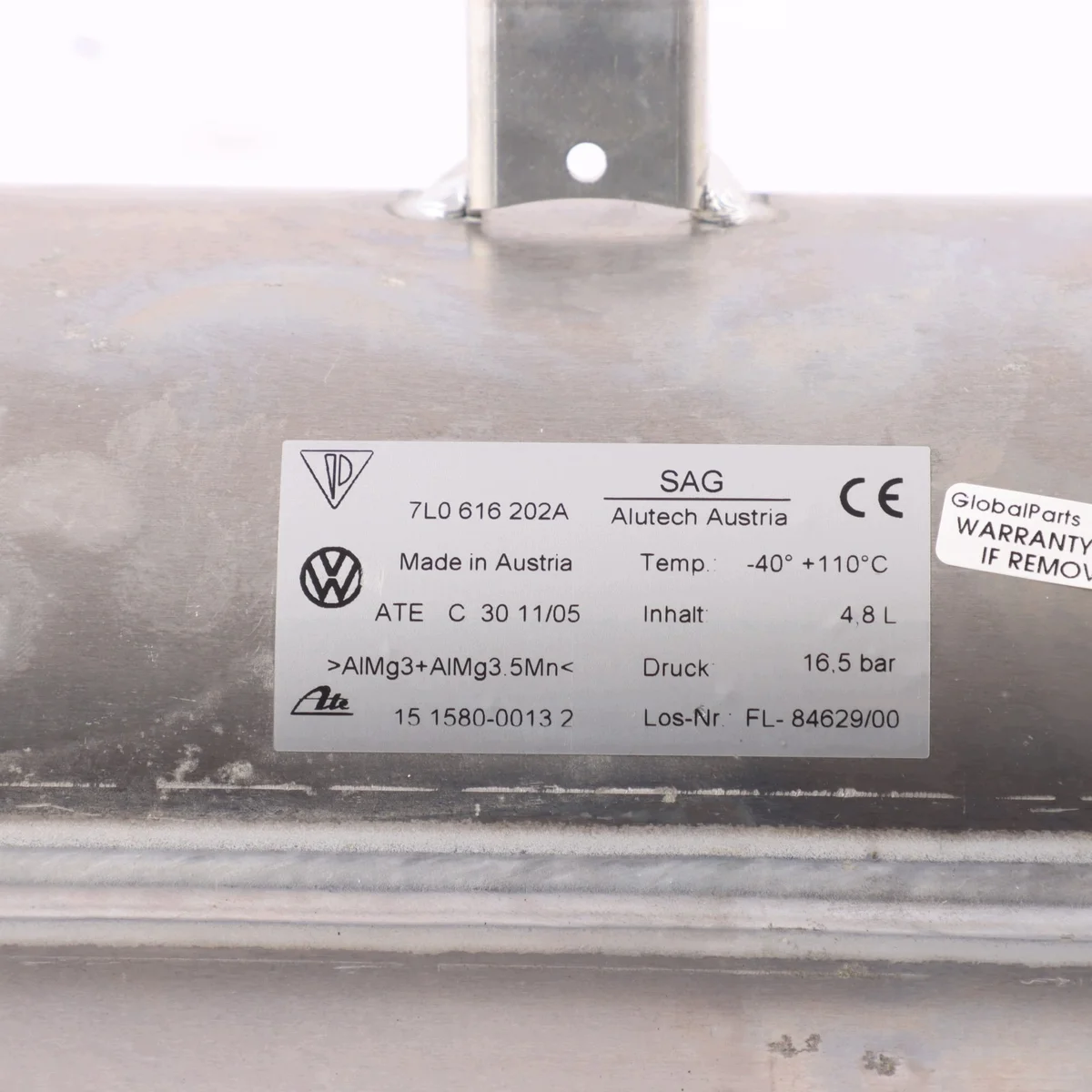 Volkswagen Touareg 7L Luftbehållare 7L0616202A image 4