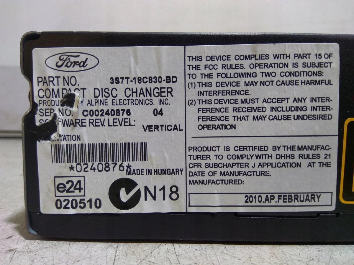 Ford Mondeo MK4 CD-Wechsler OE 3S7T-18C830-BD image 4