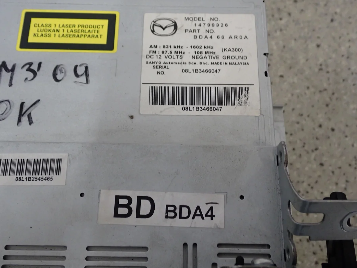 Radio CD Mazda 3 BL 09-13 M3BLRADIO image 5
