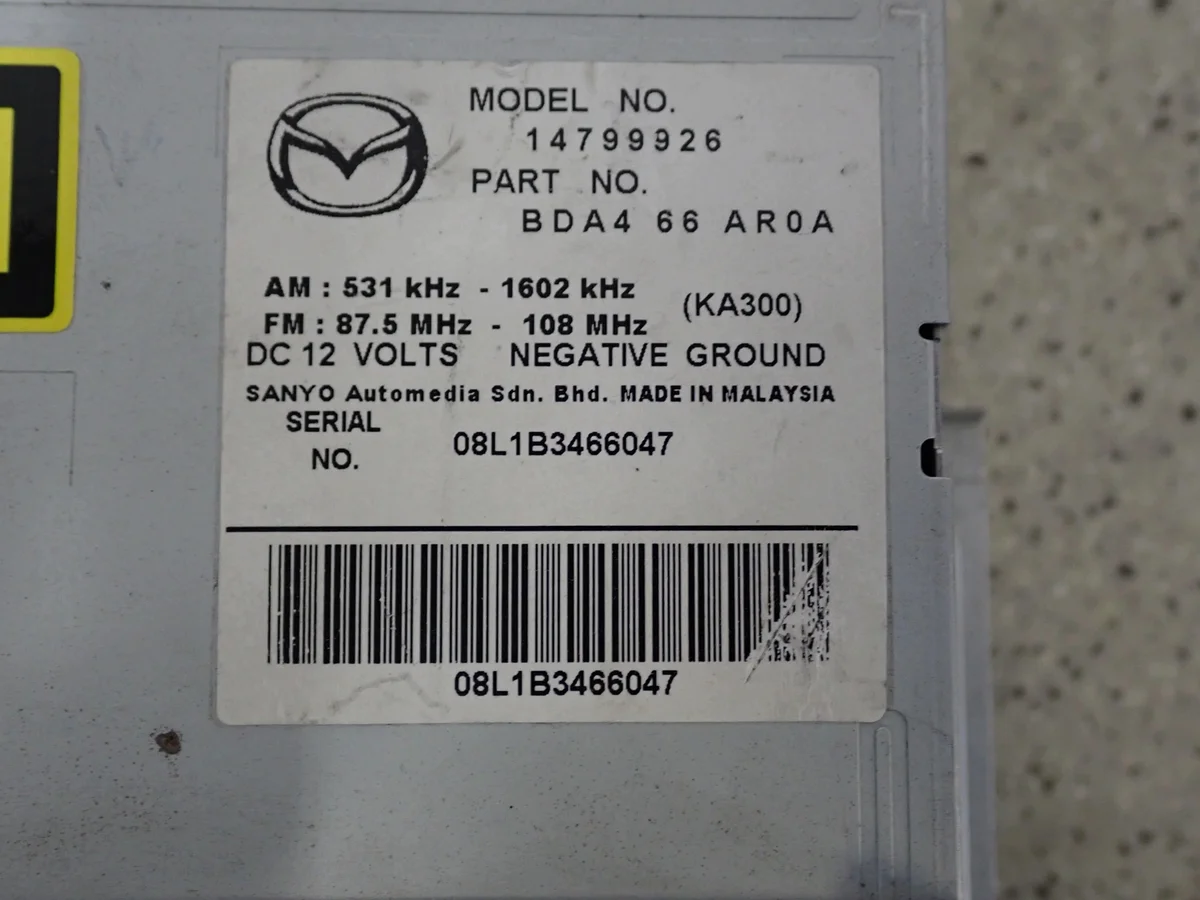 Radio CD Mazda 3 BL 09-13 M3BLRADIO image 6