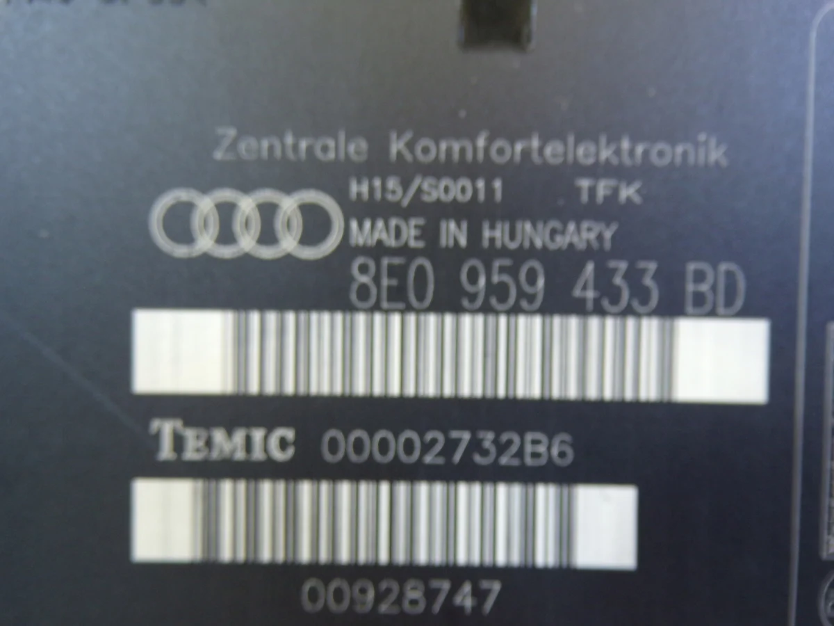 Comfort Module Audi A4 B6/B7 8E0959433BD image 3