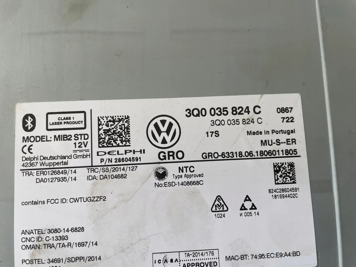 Lecteur Navigation VW Golf VII 3Q0035824C image 6