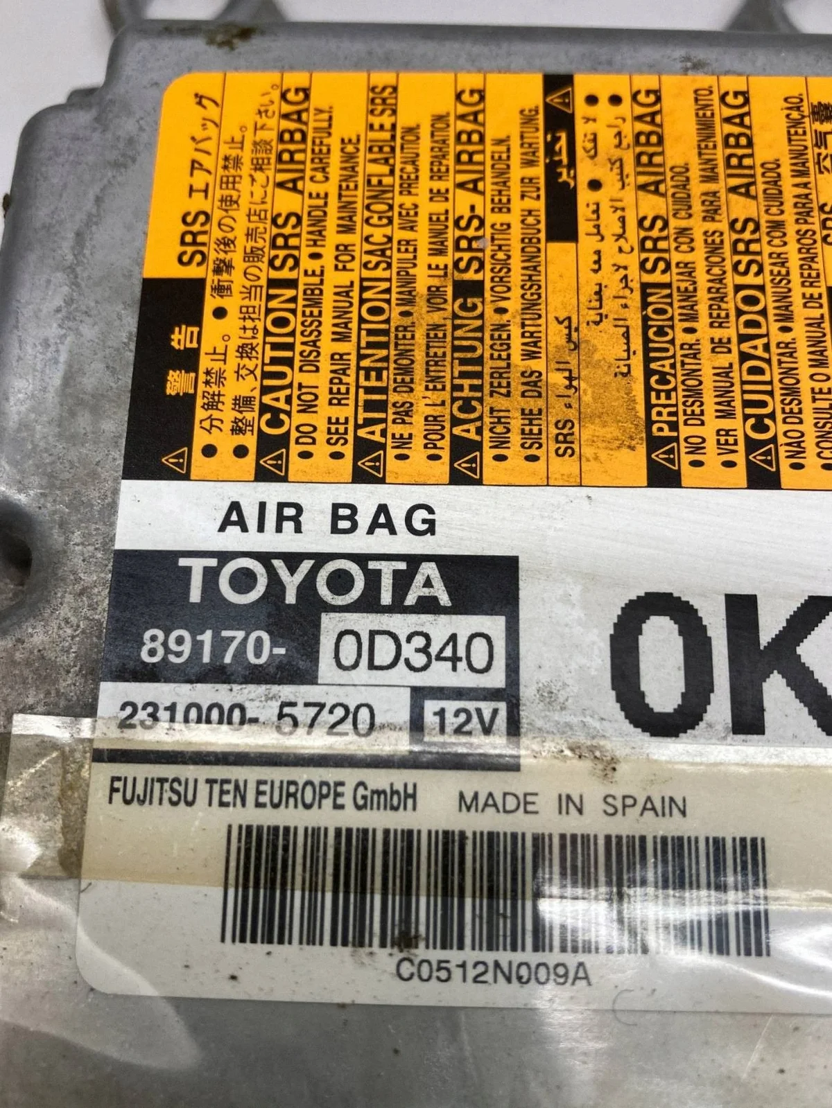 Toyota Yaris 2012 - Contrôleur Airbag 891700D340 image 3