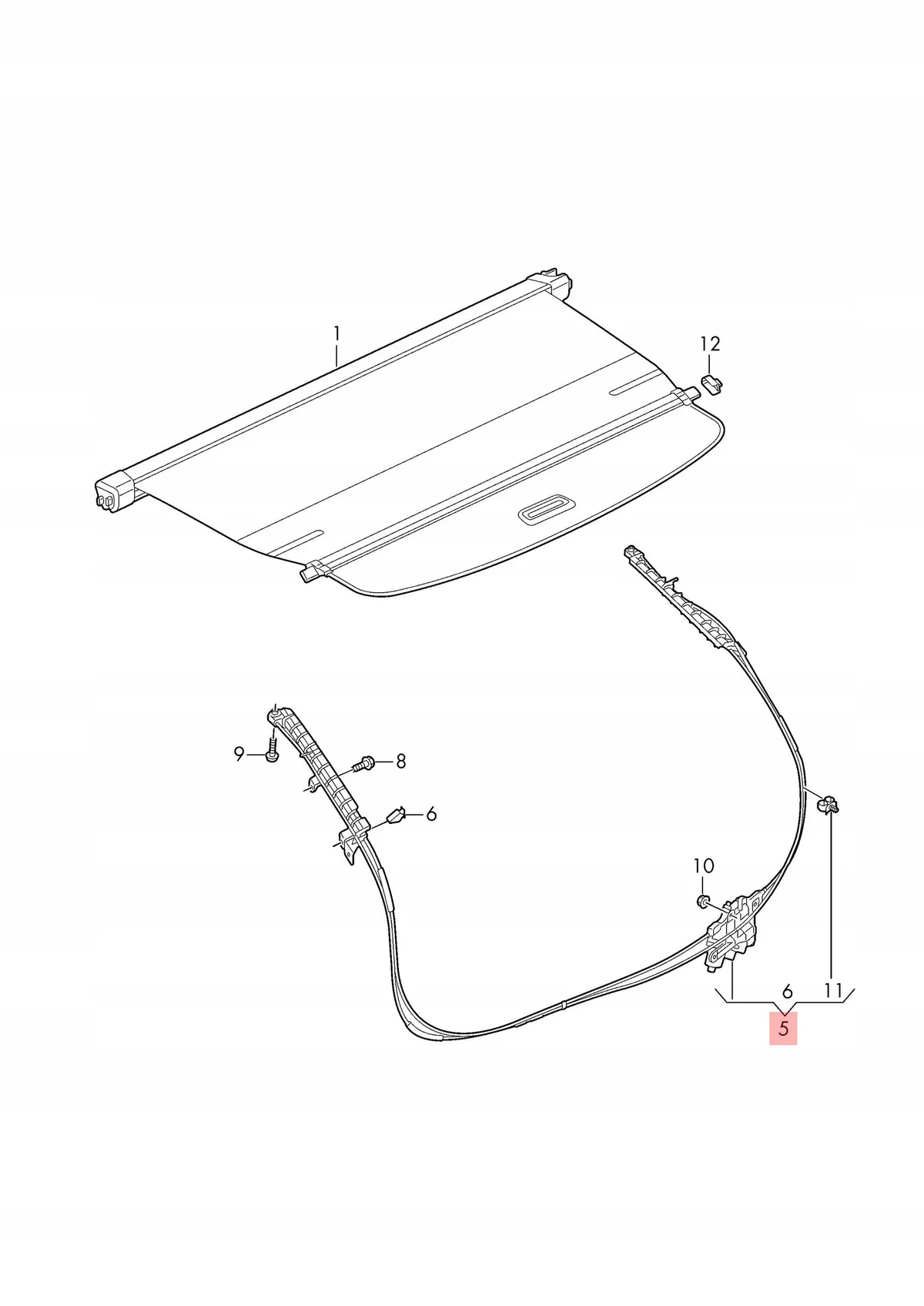Audi 4K9863560 Meccanismo Tenda Usato