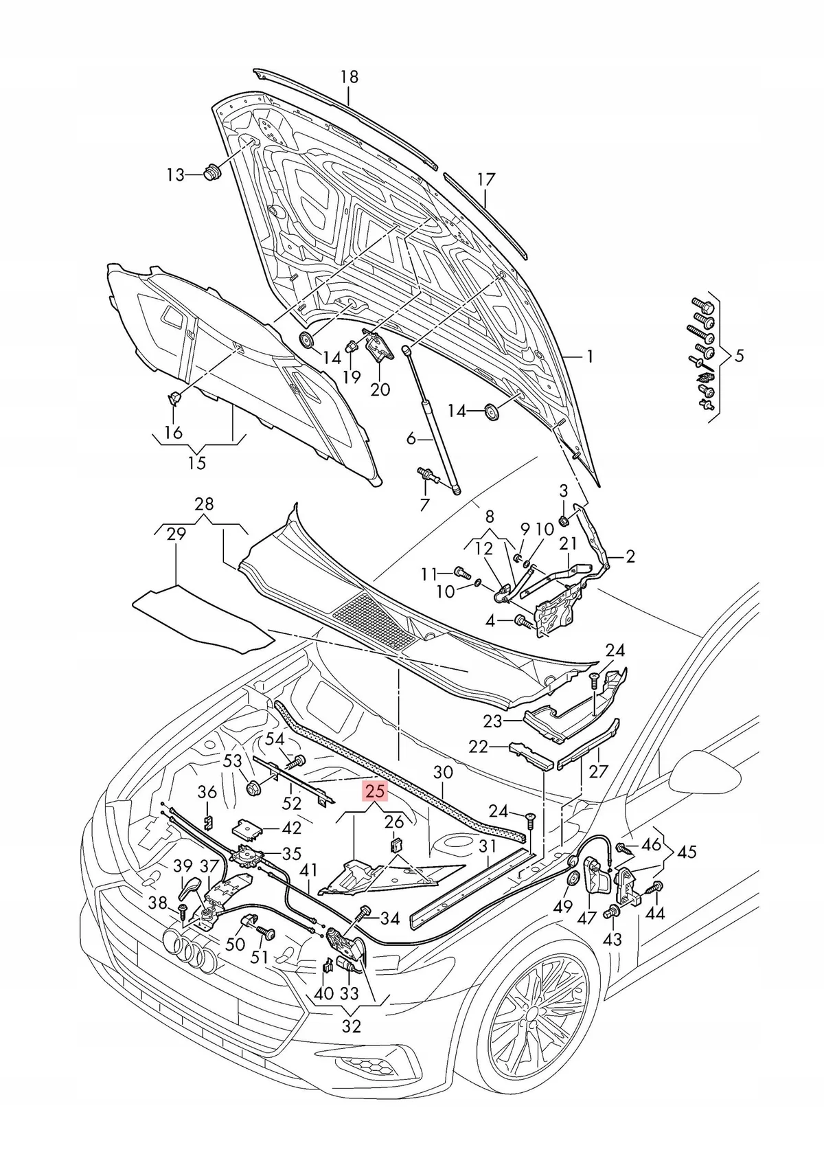 Audi A6 C8 4K0805286 Copertura Passaruota Destra