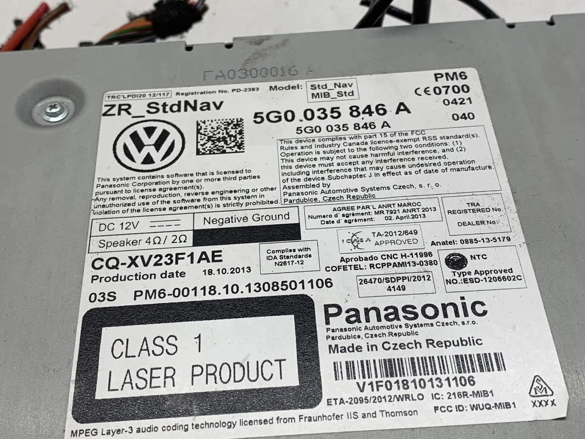 VW Golf VII Navigation Reader 5G0035846A image 3