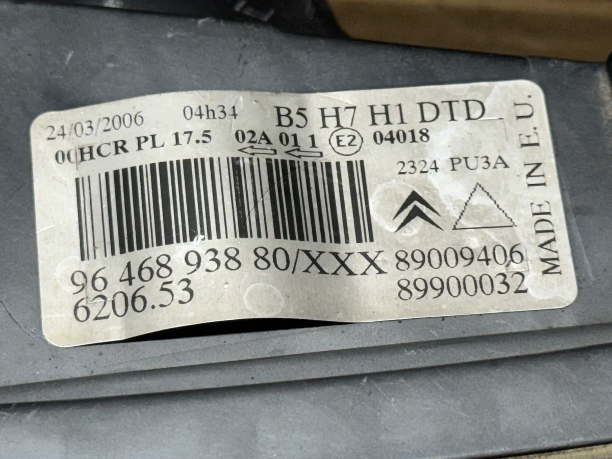 Scheinwerfer Rechts Citroen C4 I 9646893880 image 4