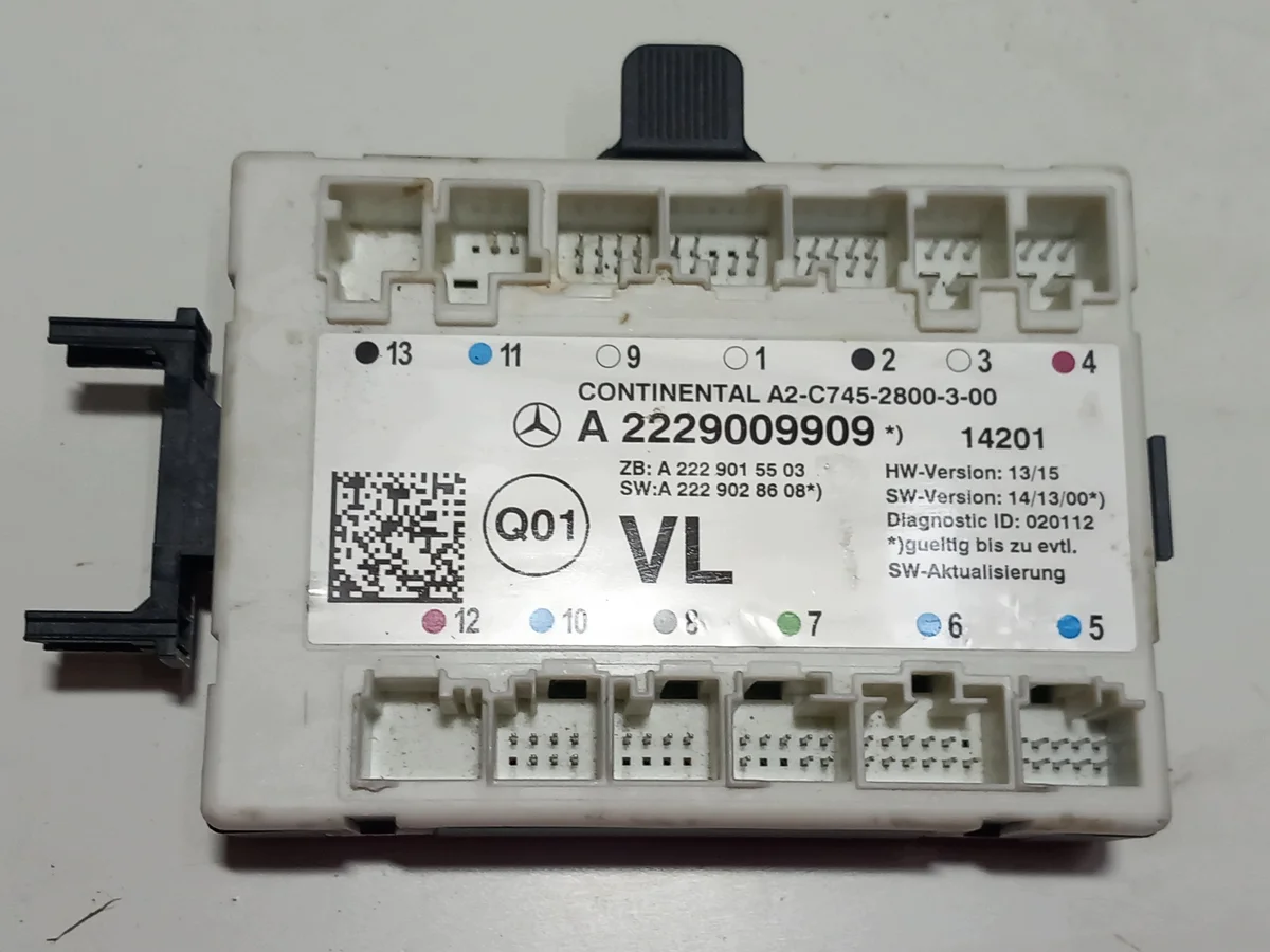Módulo Control Puerta Delantera Izquierda Mercedes A2229009909