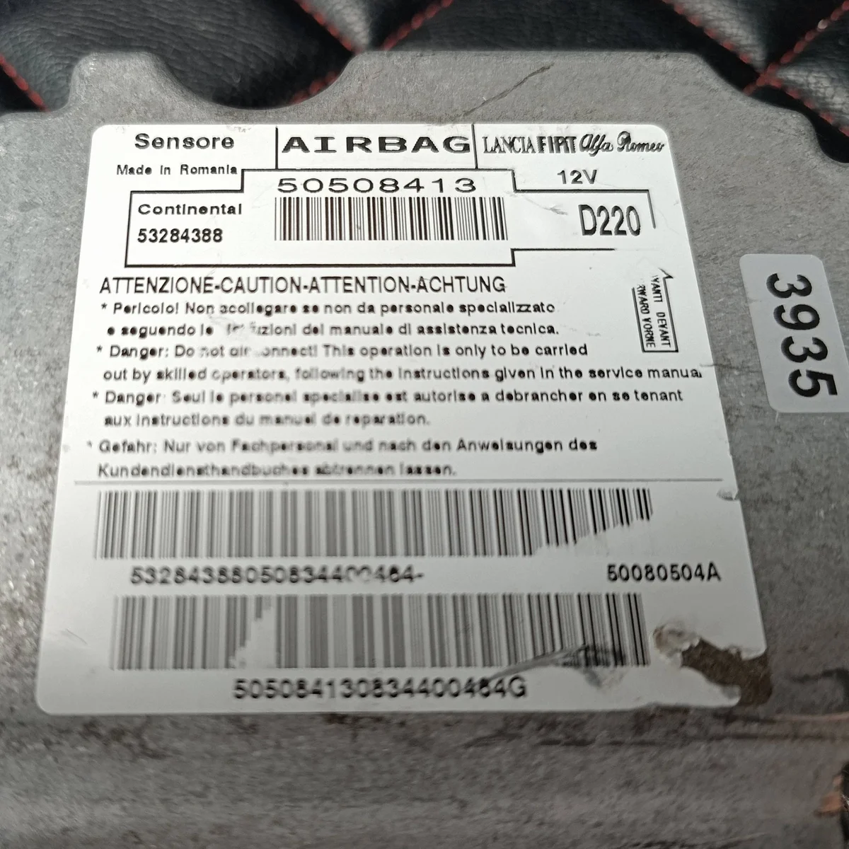 Alfa Romeo Mito Airbag Module 50508413 image 4