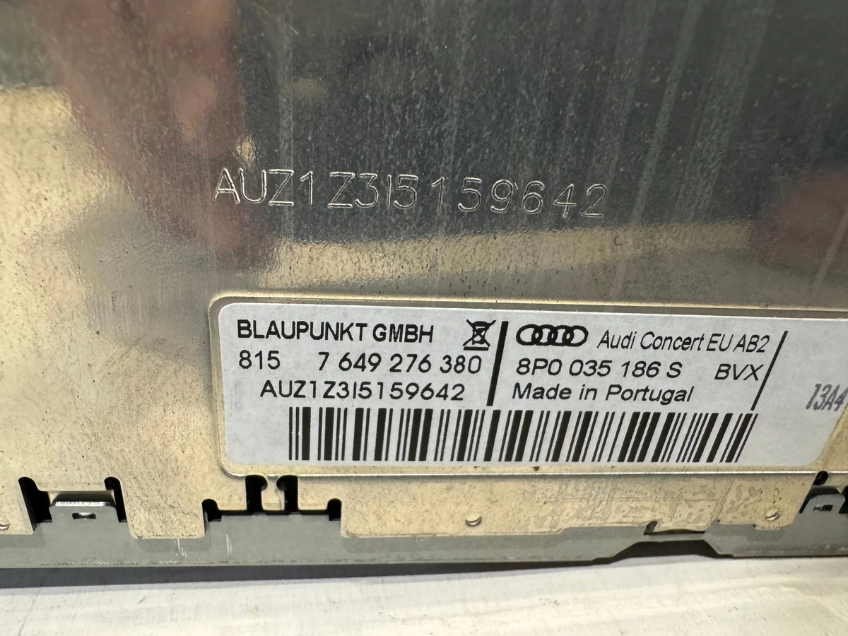Rádio Audi Blaupunkt OE 8P0035186S Usado image 7