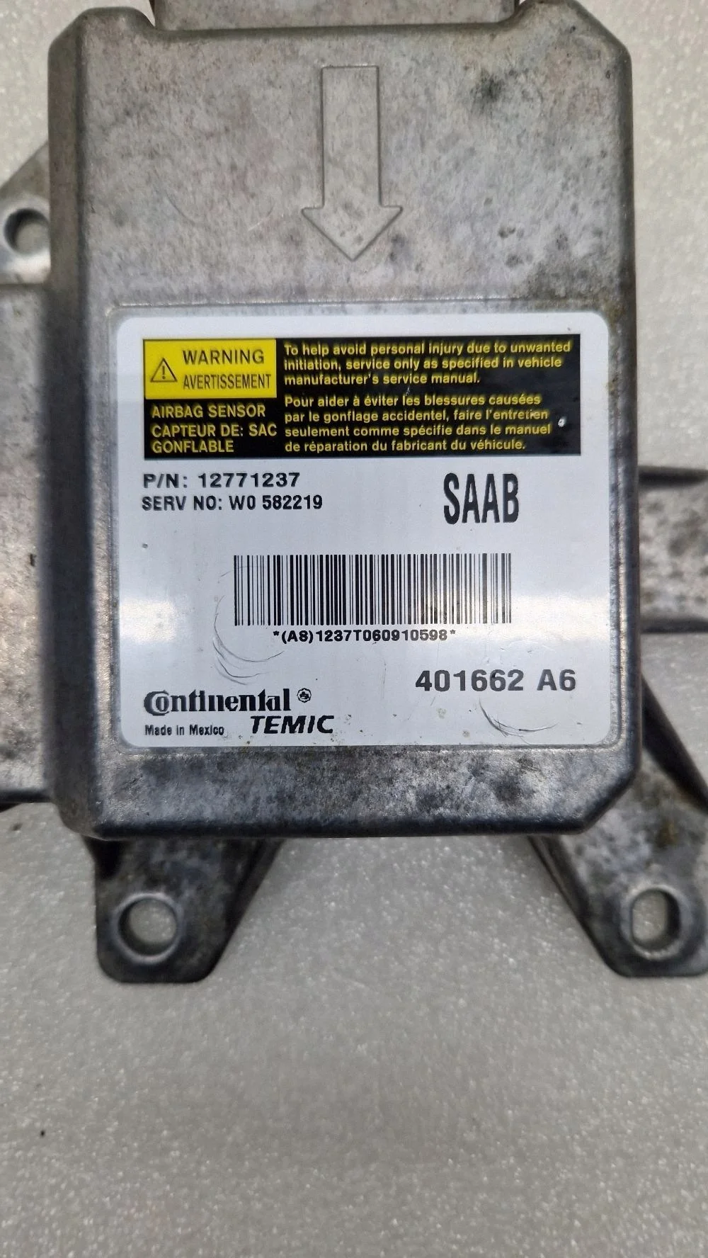 Sterownik Airbag Saab 9-3 Ver2 12771237 image 4