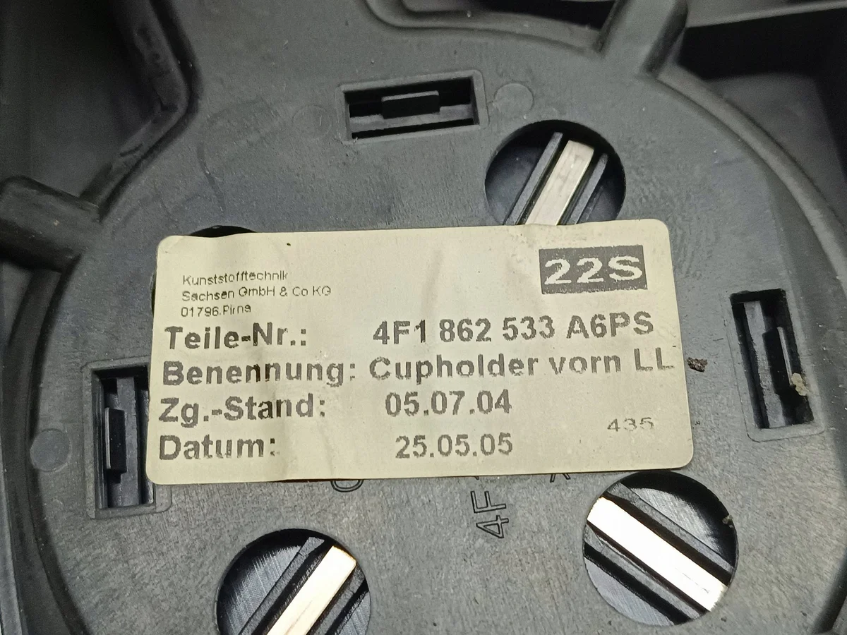 Audi A6 S6 C6 4F 2007 Portavasos Usado image 7