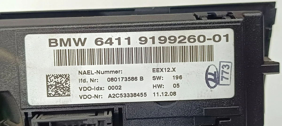 Panel Climatización BMW Serie 1 E81 E87 image 3