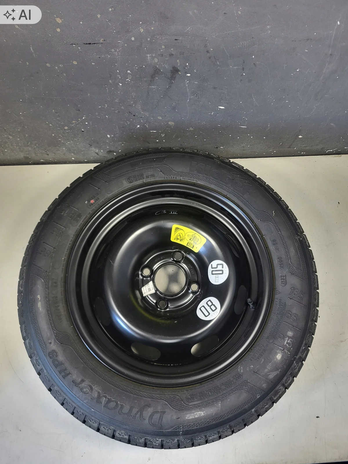 Roue de secours Citroën C3 III 185/65 15"