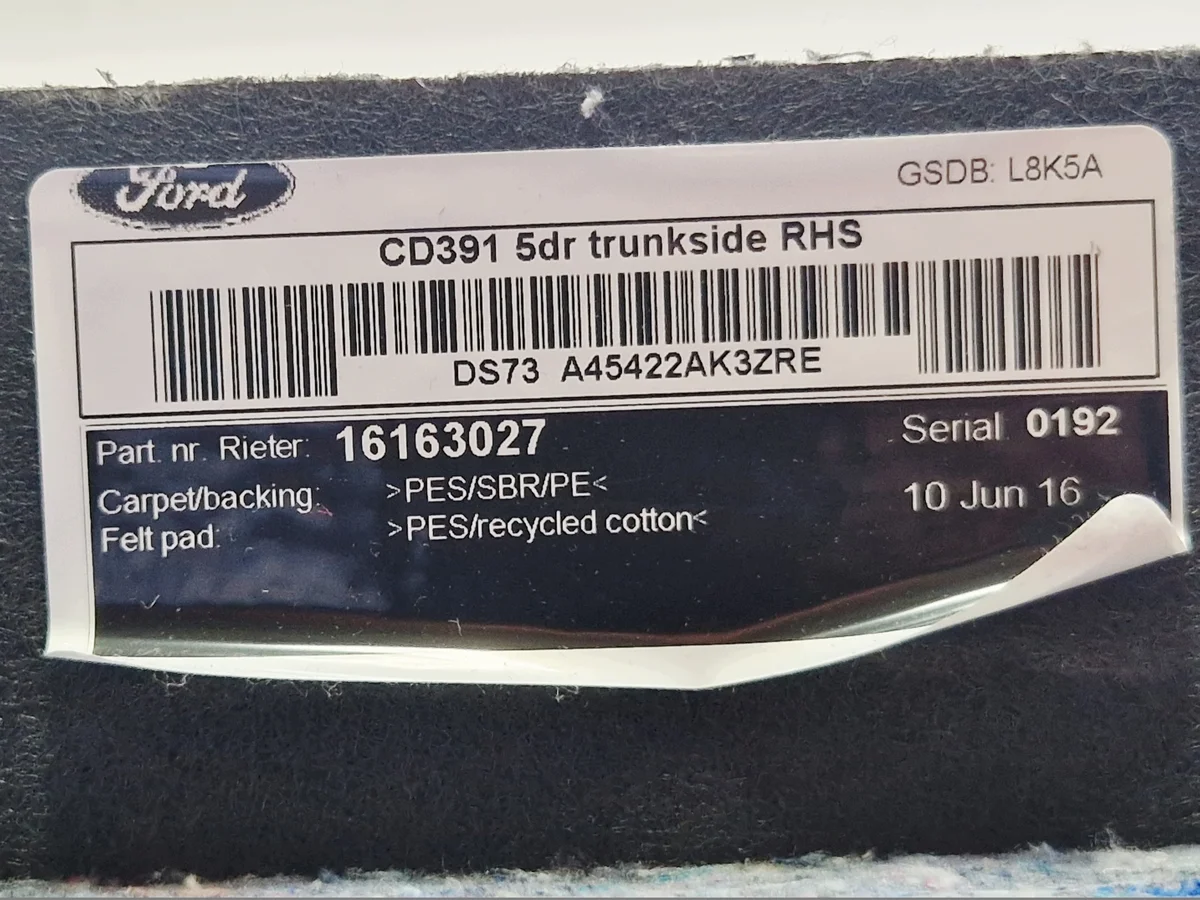 Ford Mondeo MK5 5D Garniture Coffre Droit image 3