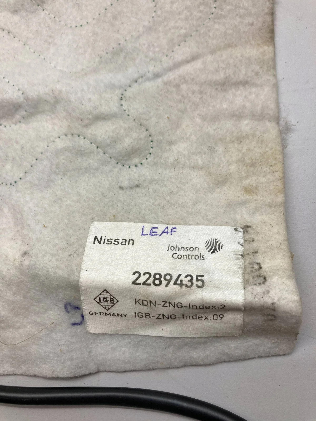 Nissan Leaf istuinlämmitysmatto vasen etu image 3