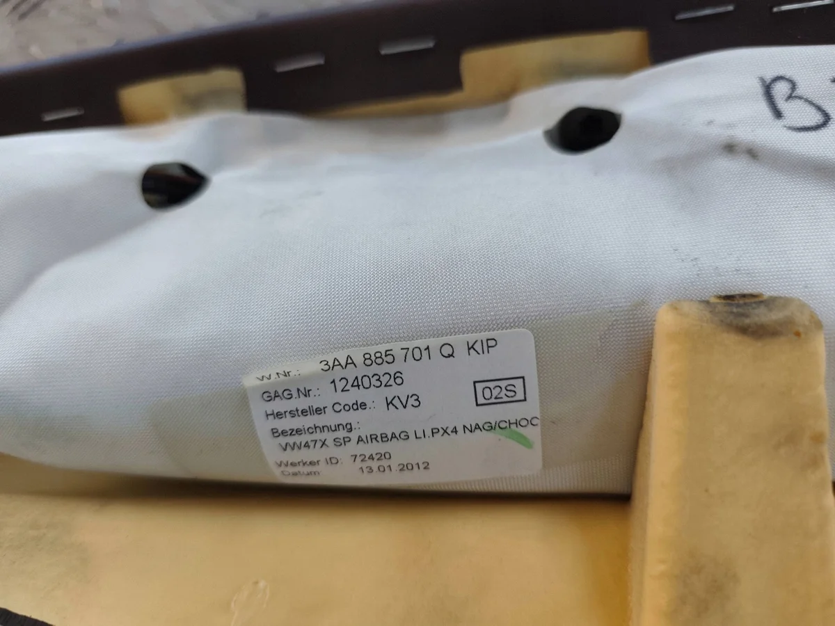 VW Passat B7 vasen taka airbag image 5