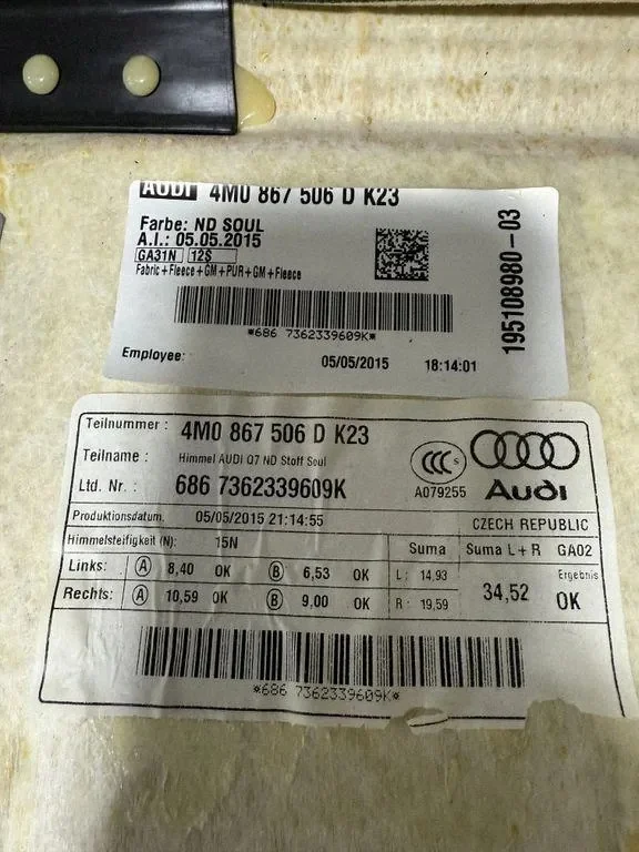 Audi Q7 15- Kattopaneeli Panoraama USA image 3