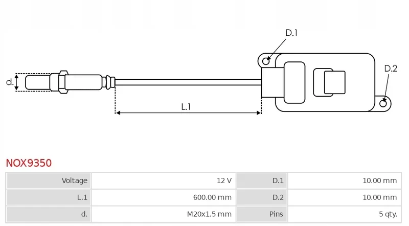 AS-PL NOX9350 NOx-sensor, ureuminjectie image 8