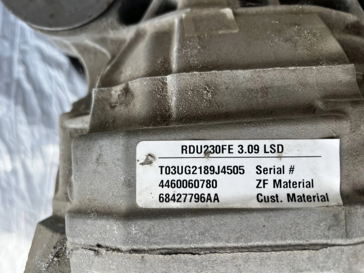Dodge Charger Challenger 6.4 SRT Rear Axle