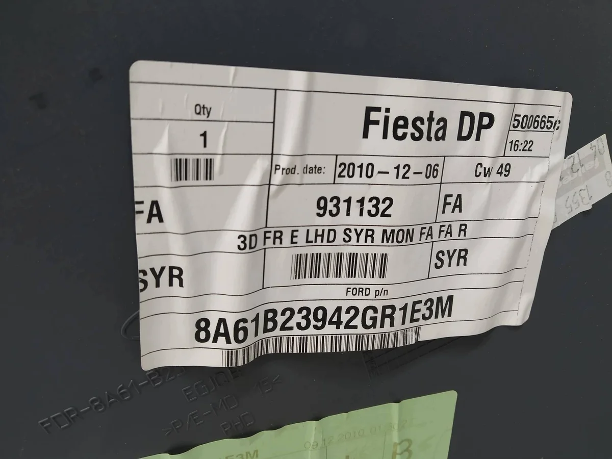 Tapicería Panel Puerta Ford Fiesta Mk7 2008-2016 image 5