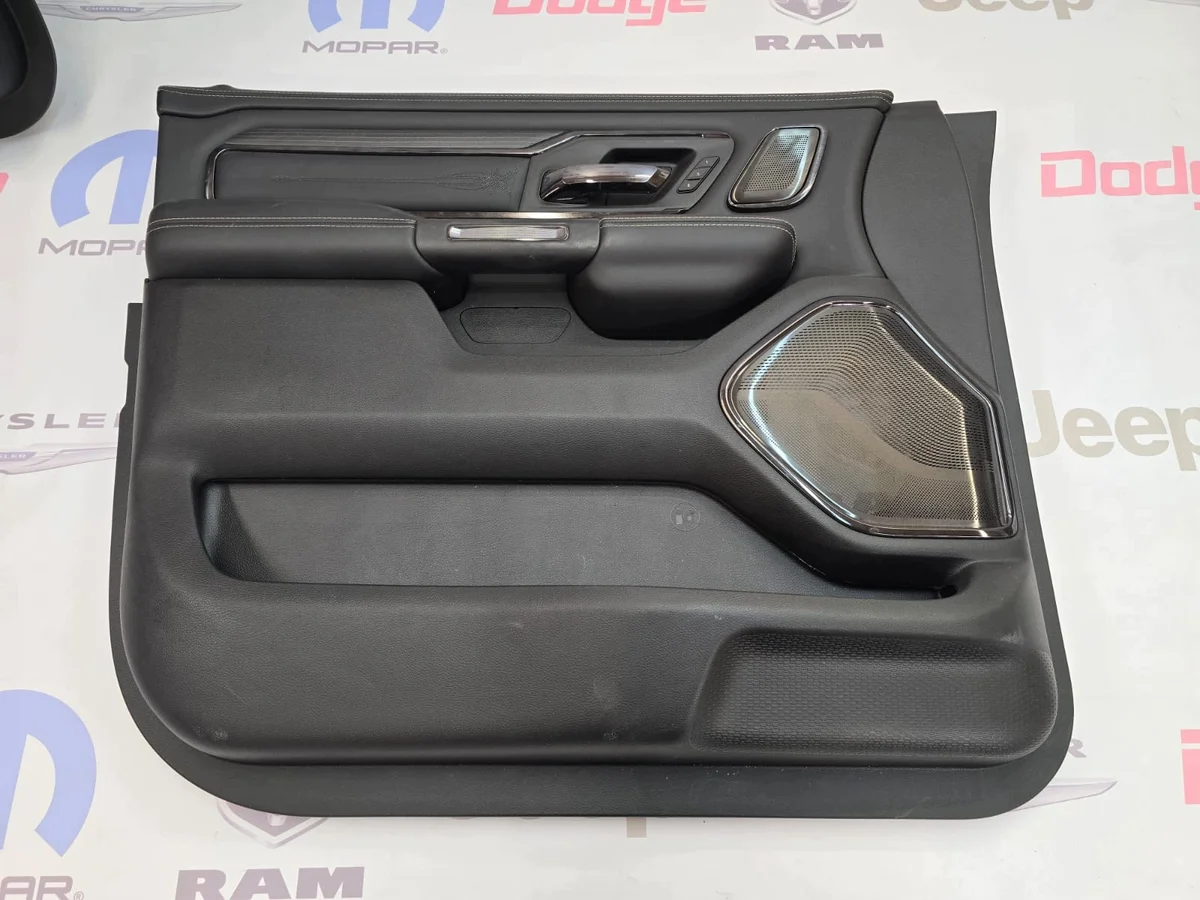 Dodge Ram Door Panel Trim Black Leather Used