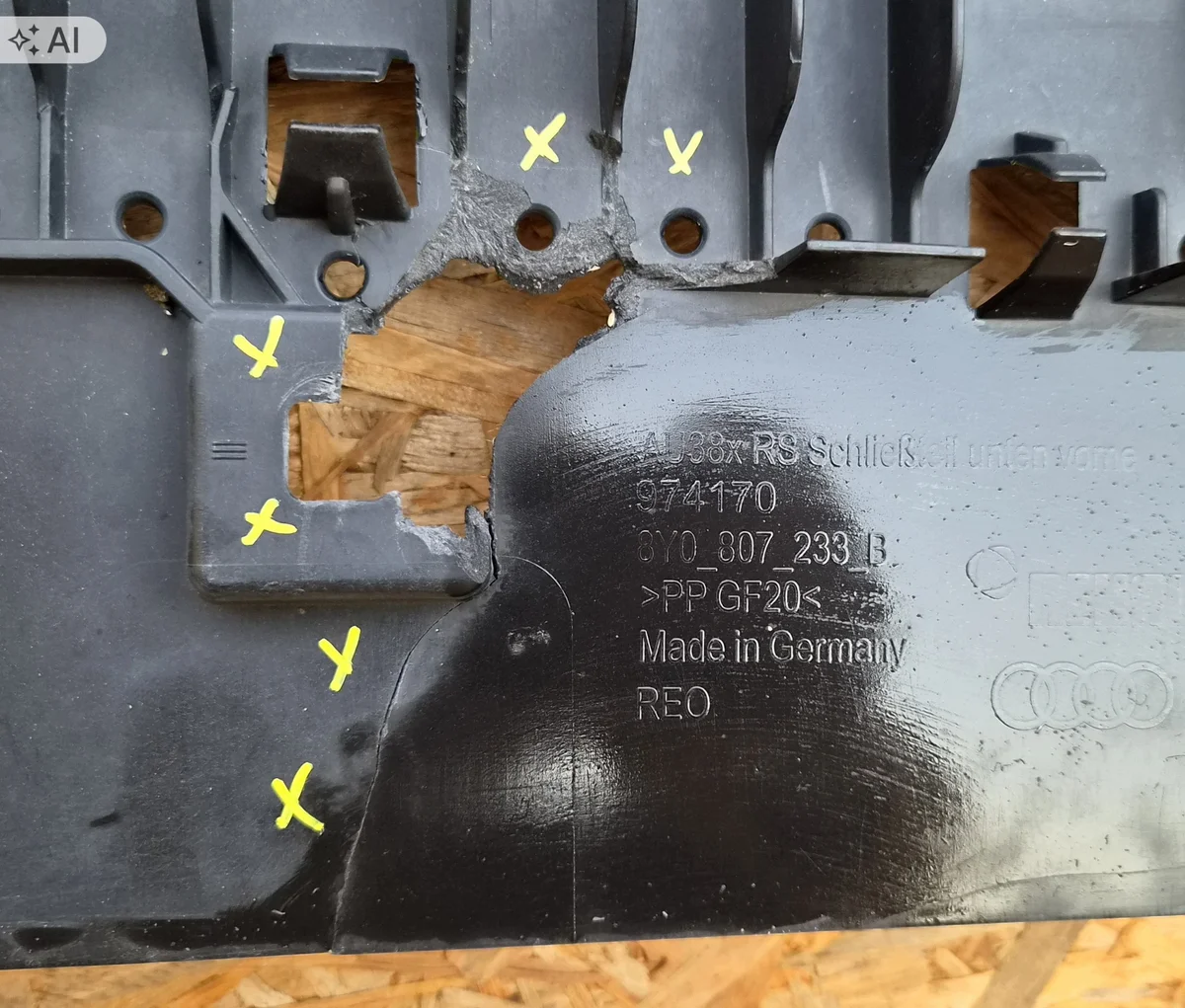 Audi RS3 Front Bumper Undertray 8Y0807233B image 5