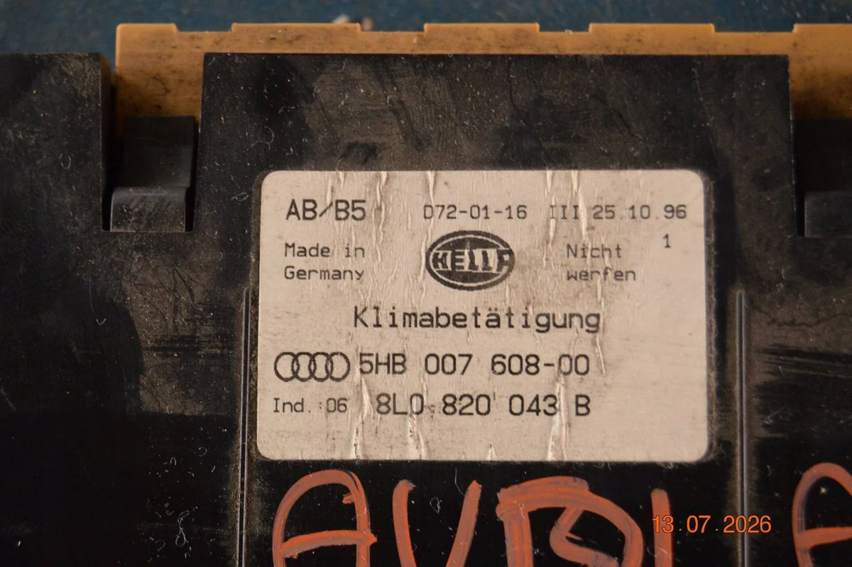 Kontrollpanel AC Audi A3 8L A4 B5 5HB00760800 image 4