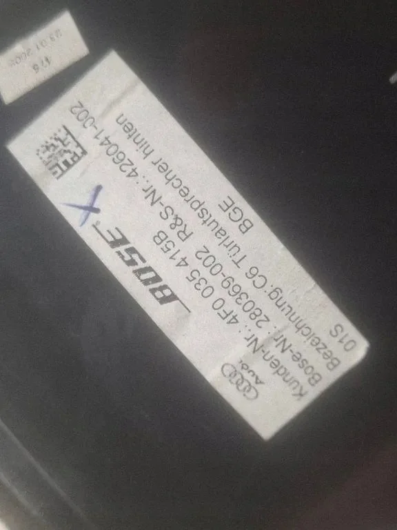 Altoparlante Audi Q7 (4L) Sinistro Posteriore