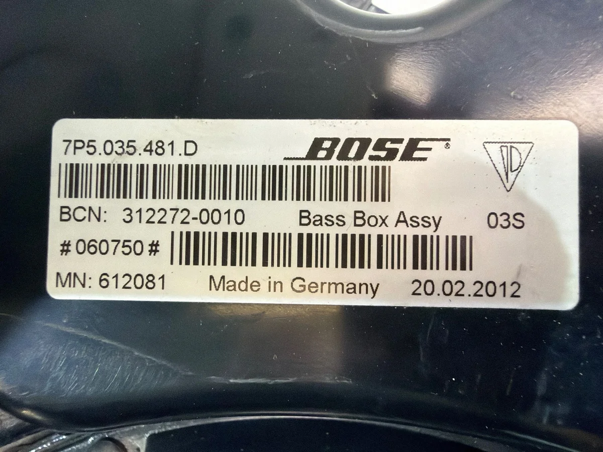Porsche Cayenne 7P Subwoofer Bose 7P5035481 image 3