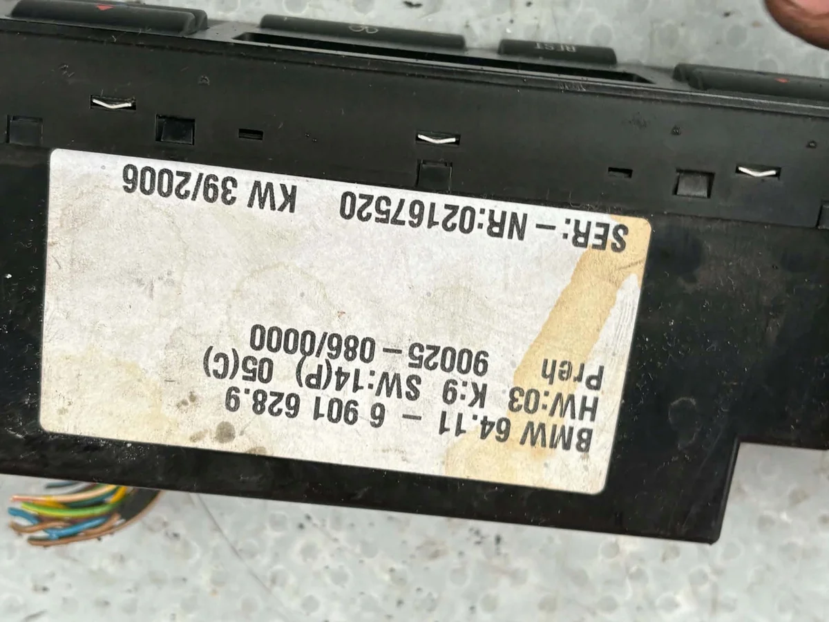 Pannello Clima BMW 5 E39 OEM 6901628 image 5