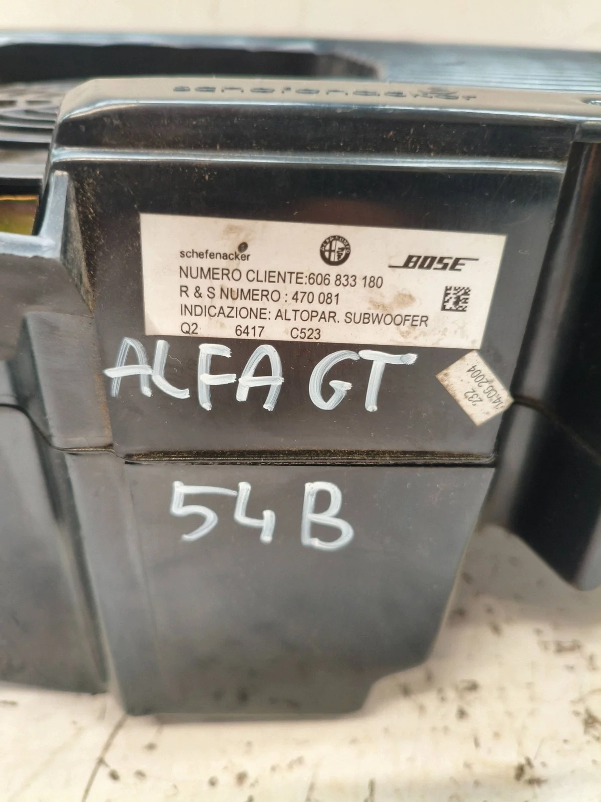 Alfa Romeo GT Subwoofer 606833180 image 3