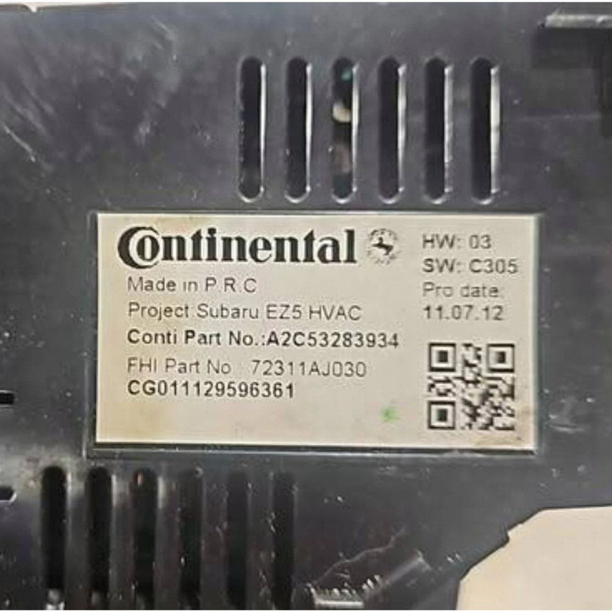 Subaru Legacy 2011 Panel climatizzatore A2C53283934 image 3