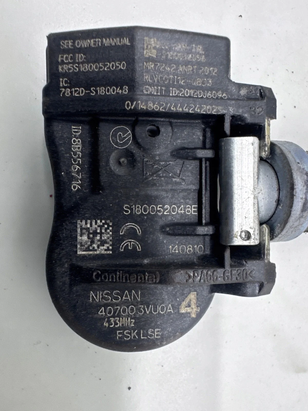 TPMS bandendruk sensor Nissan Qashqai II
